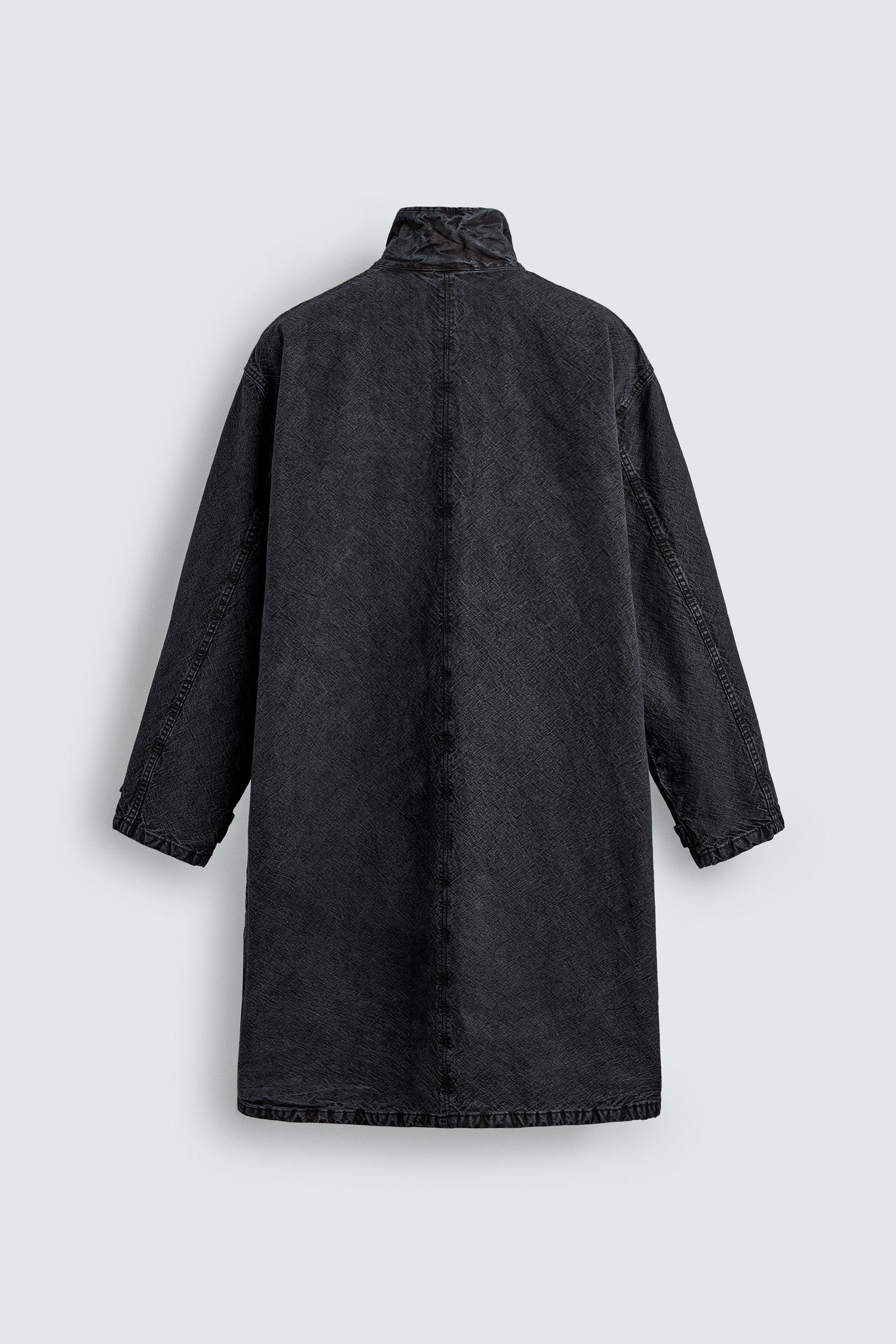 WASHED DENIM RELAXED FIT COAT